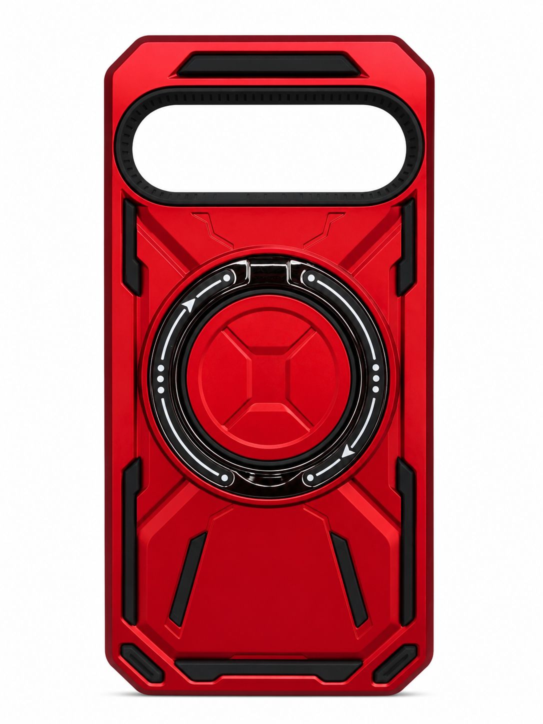 Loop Hybrid with Magnetic Ring Circle 360 Degrees Rotational Kickstand Case Cover for Google Pixel 9 Pro XL - Red