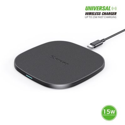 EW06-BK:15W QI WIRELESS CHARGER &amp; 5FT TYPE-C CHARGING CABLE