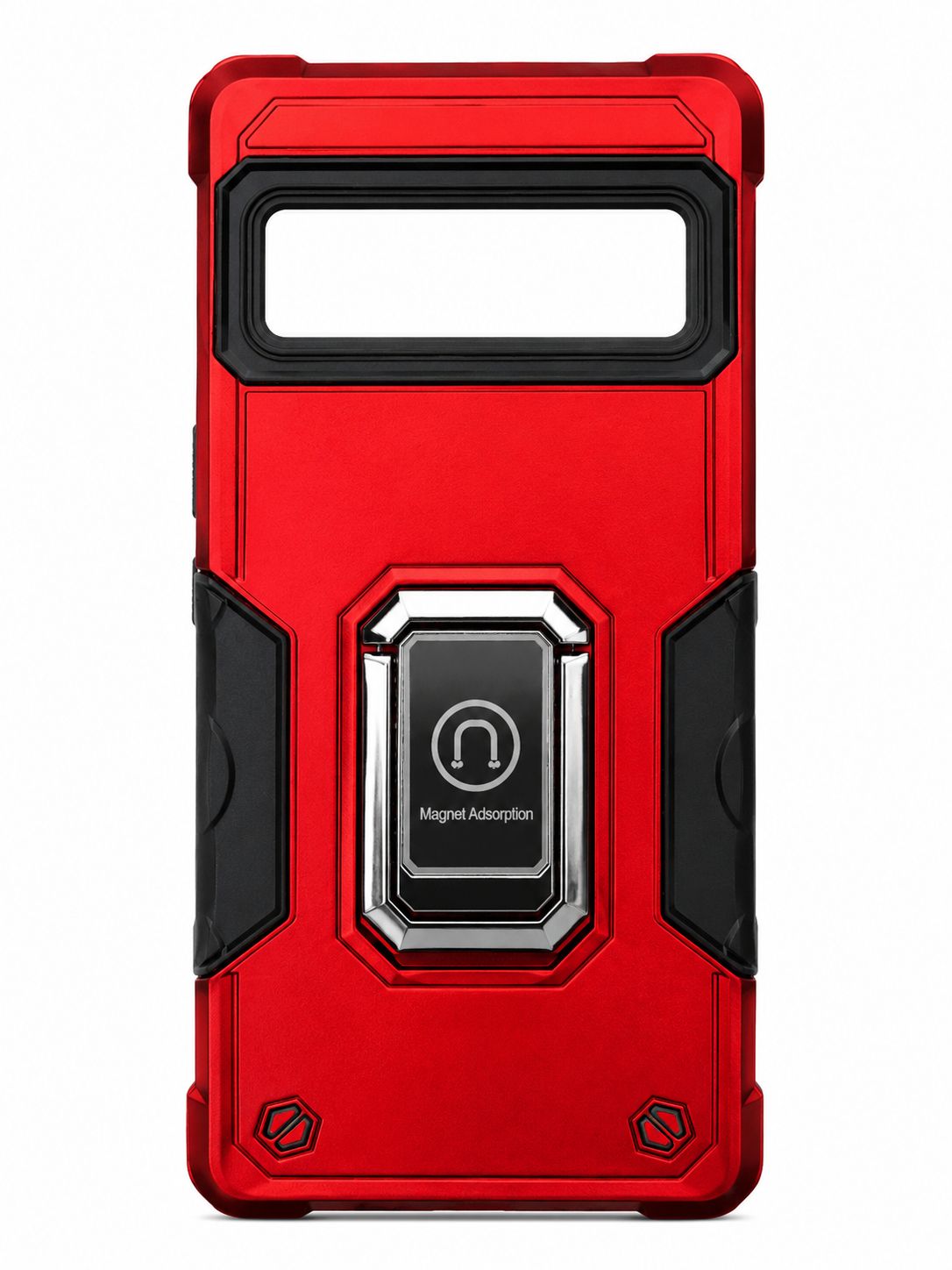 Optimum Magnetic Ring Stand Hybrid Case for Google Pixel 7 Pro - Red