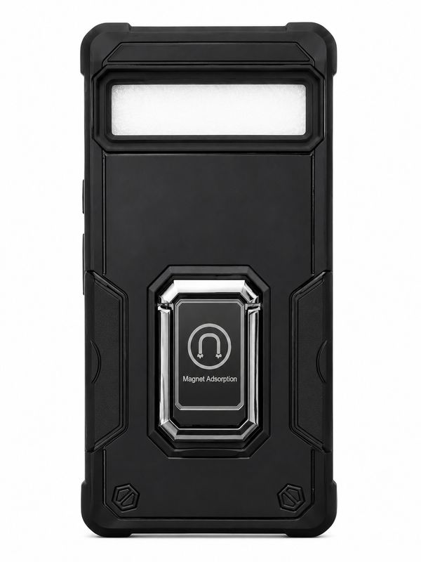 Optimum Magnetic Ring Stand Hybrid Case for Google Pixel 7 Pro - Black