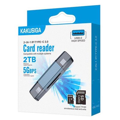 KSC-1412 BOTONG series 2-in-1 IP/Type-C 3.0 card reader