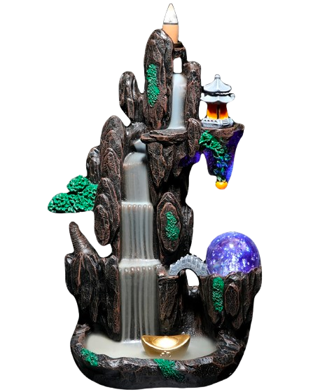 Fortune-attracting backflow incense burner ornament