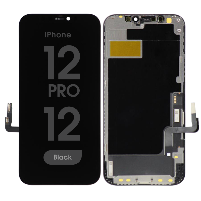iPhone 12 LCD ZY HD INCELL Quality LCD Screen and Digitizer Assembly, W/ BACKPLATE Black