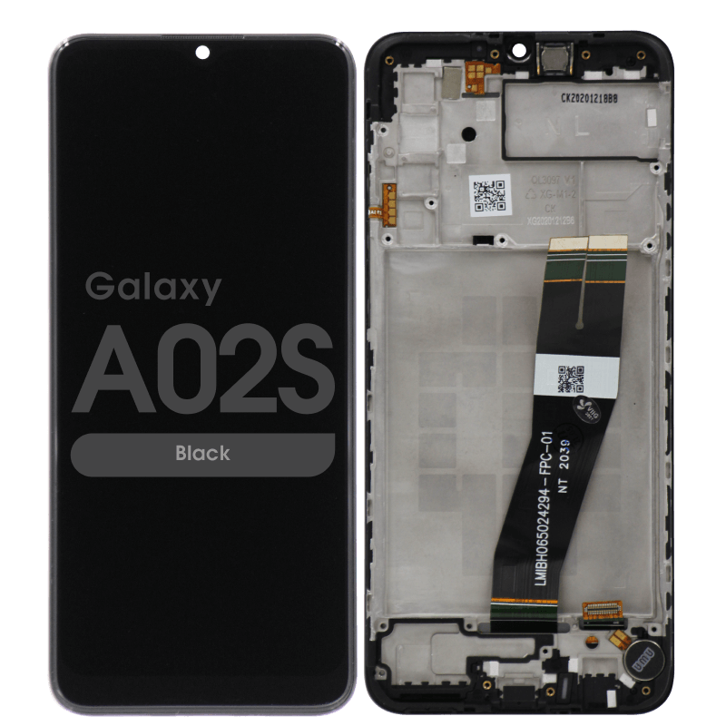 SAMSUNG GALAXY A02S AFTER MARKET (IS) LCD WITH FRAME BLACK A025U