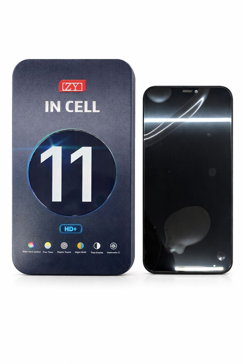iPhone 11 LCD ZY HD INCELL Quality LCD Screen and Digitizer Assembly, W/ BACKPLATE Black
