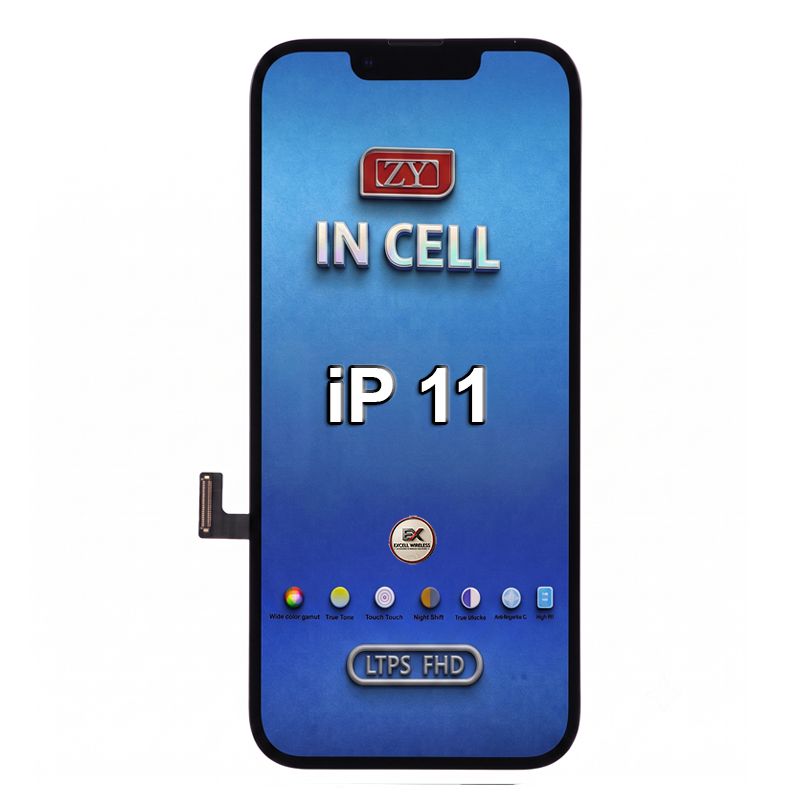 iPhone 11 LCD ZY INCELL HD Quality LCD Screen and Digitizer Assembly, W/ BACKPLATE Black