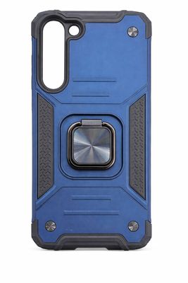 For Samsung S23 Plus Robust Magnetic Kickstand Hybrid Case Cover - Blue