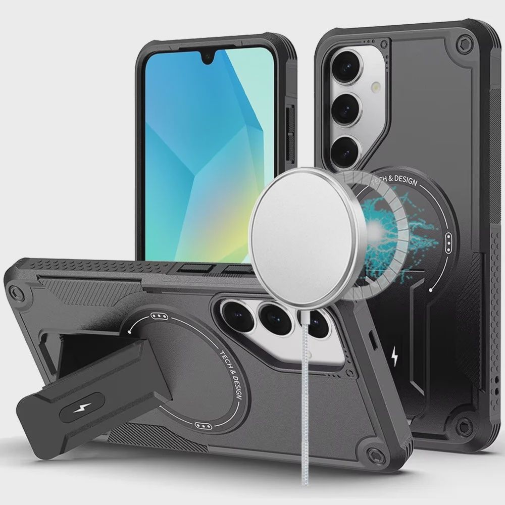 Samsung A16 5G Sturdy Bracket Kickstand Magnetic Hybrid - Black