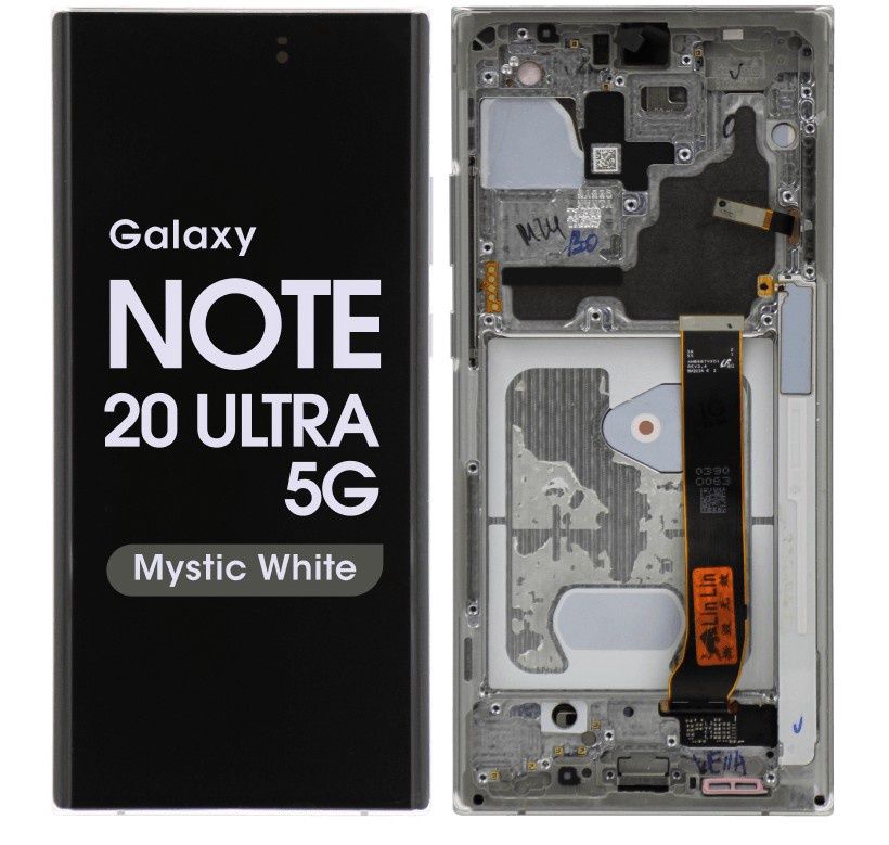 OLED Screen and Digitizer Assembly w/ Frame for Samsung Galaxy Note 20 Ultra 5G (N985 / N986) (Mystic White)