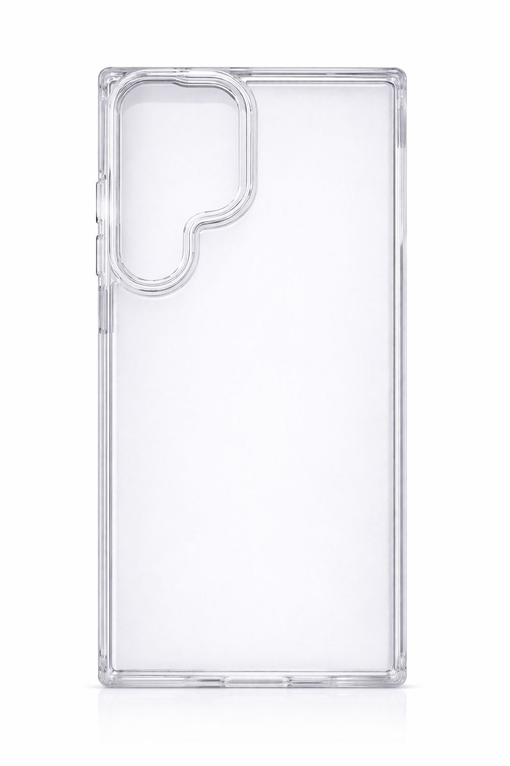 For Samsung S23 Ultra PURE CRYSTAL Transparent Thick 2.0mm ShockProof Chromed Buttons Case Cover - Clear