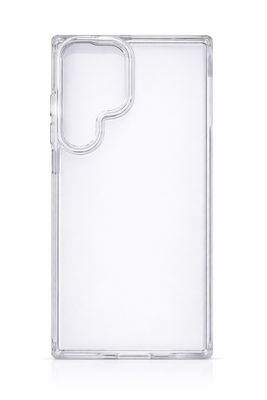 For Samsung S23 Ultra PURE CRYSTAL Transparent Thick 2.0mm ShockProof Chromed Buttons Case Cover - Clear