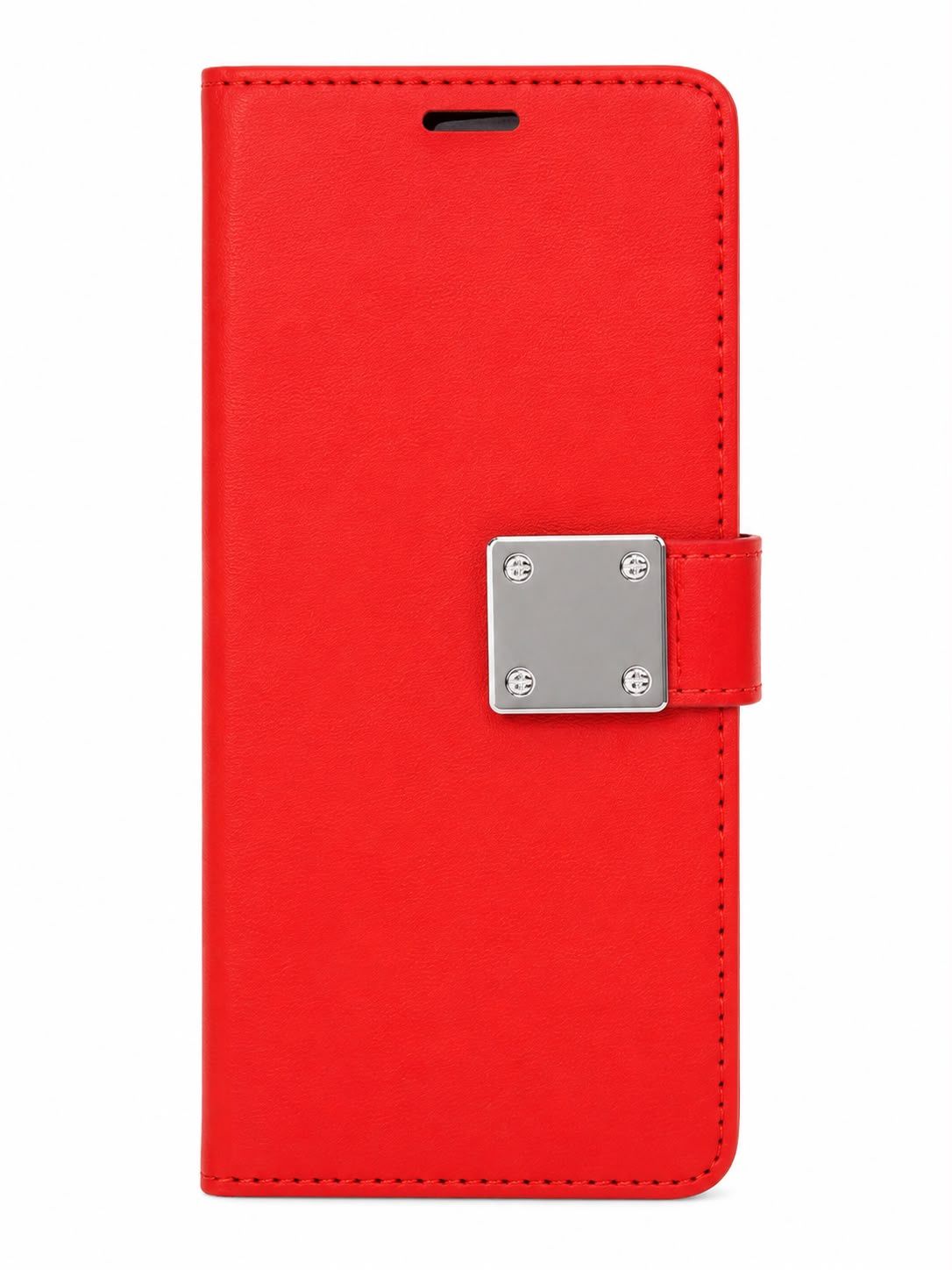 Wallet ID Card Holder Case Cover for Iphone 16 Pro Max 6.9 inch- Red