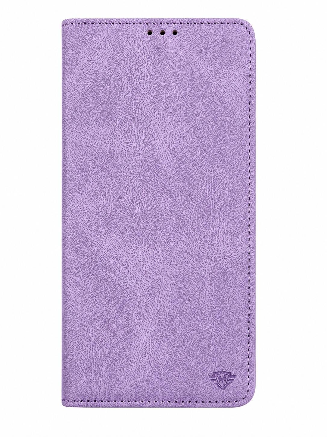 METKASE Wallet PU Vegan Leather ID Card Money Holder with Magnetic Closure in Slide-Out Package A35 5G - Dark Purple