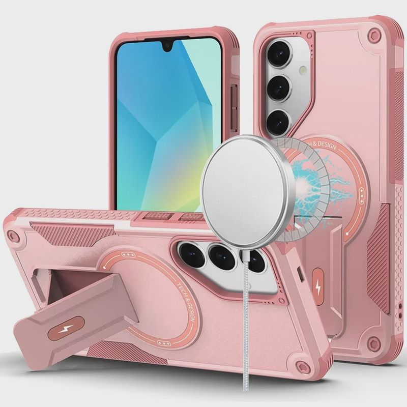 For Samsung A16 5G Sturdy Bracket Kickstand Magnetic Hybrid - Pink