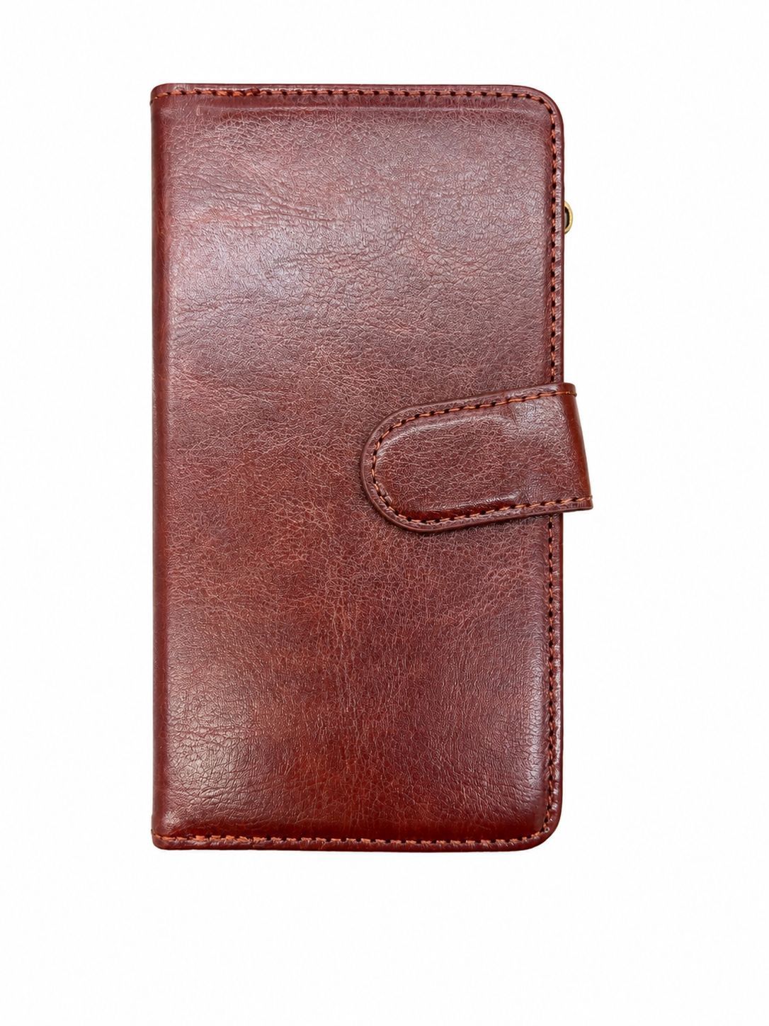 Luxury Wallet Card ID Zipper Money Holder Case Cover For iPhone 16 6.1 inch - Brown