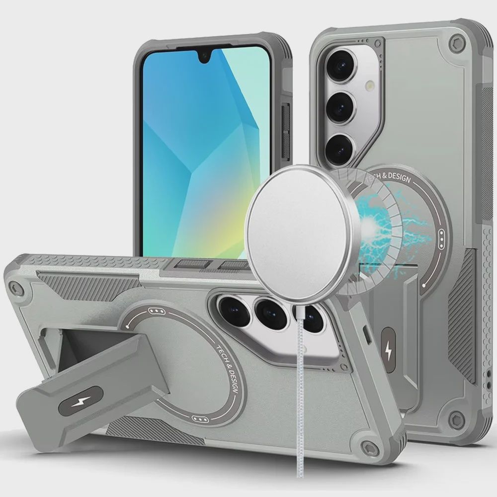 Samsung A16 5G Sturdy Bracket Kickstand Magnetic Hybrid - Grey