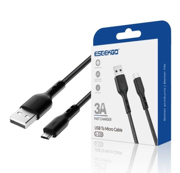 ESEEKGO G-33B Nylon braided USB To Micro Data Cable