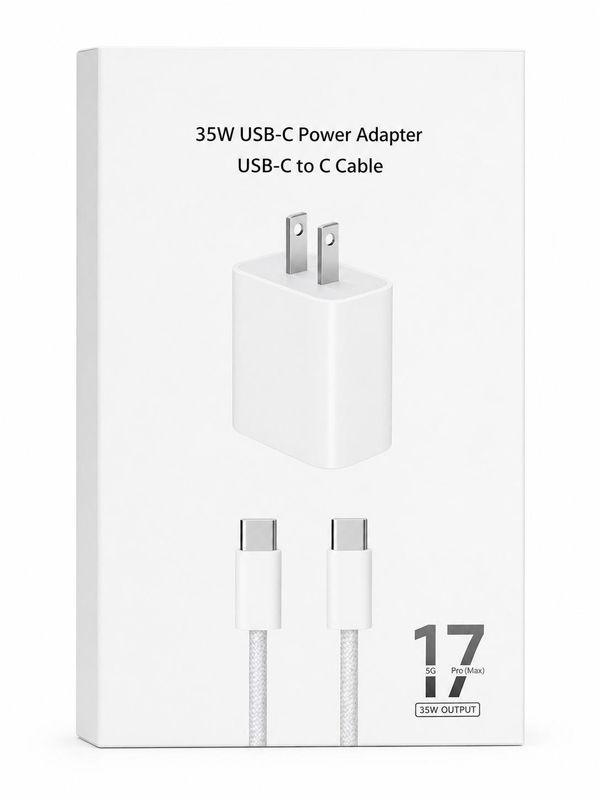 17promax 35W PD charging head with cable charging head set+C-C fabric braided data cable