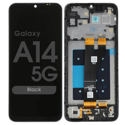 SAMSUNG A14 5G SOFT LCD WITH FRAME BLACK A146U