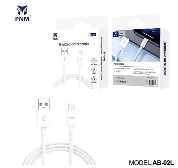 PNM NYLON BRAIDED USB TO 8 PIN