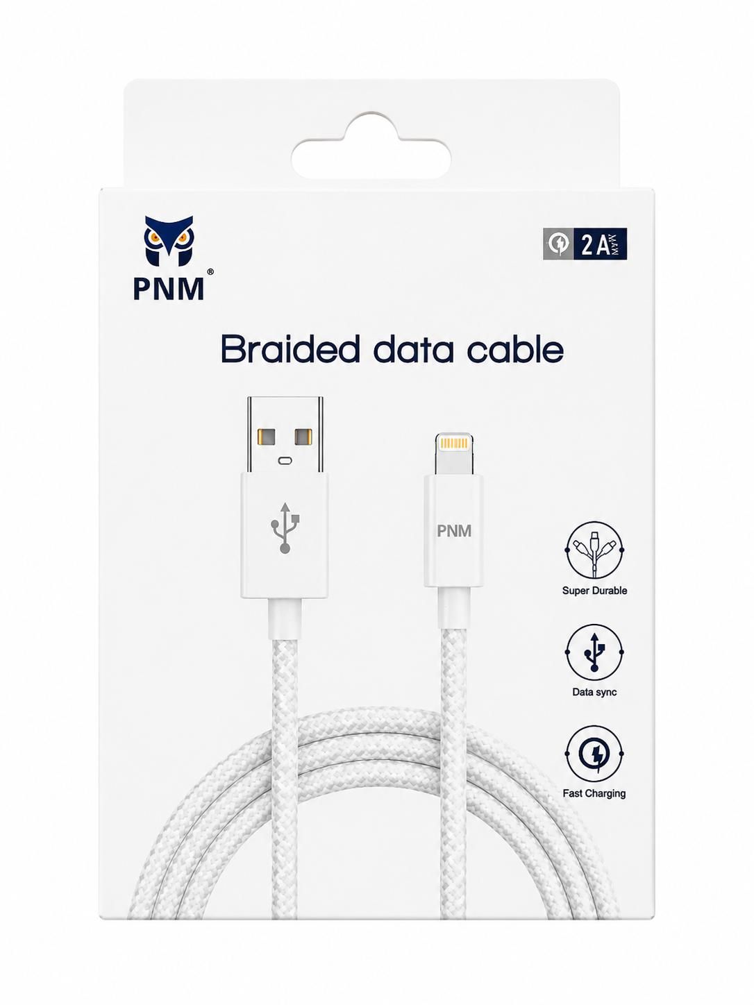 PNM NYLON BRAIDED USB TO 8 PIN