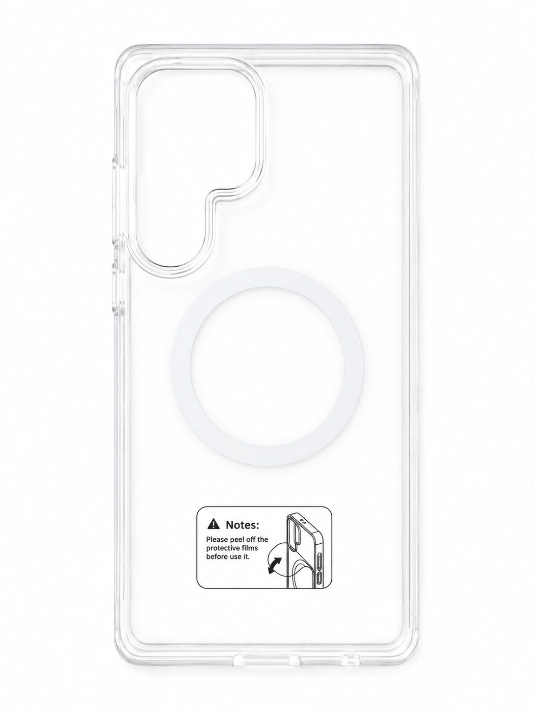 TRUE Transparent [Magnetic Circle] Shockproof Hybrid For Samsung s25 Ultra- Clear