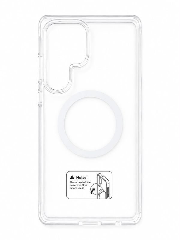 TRUE Transparent [Magnetic Circle] Shockproof Hybrid For Samsung s25 Ultra- Clear
