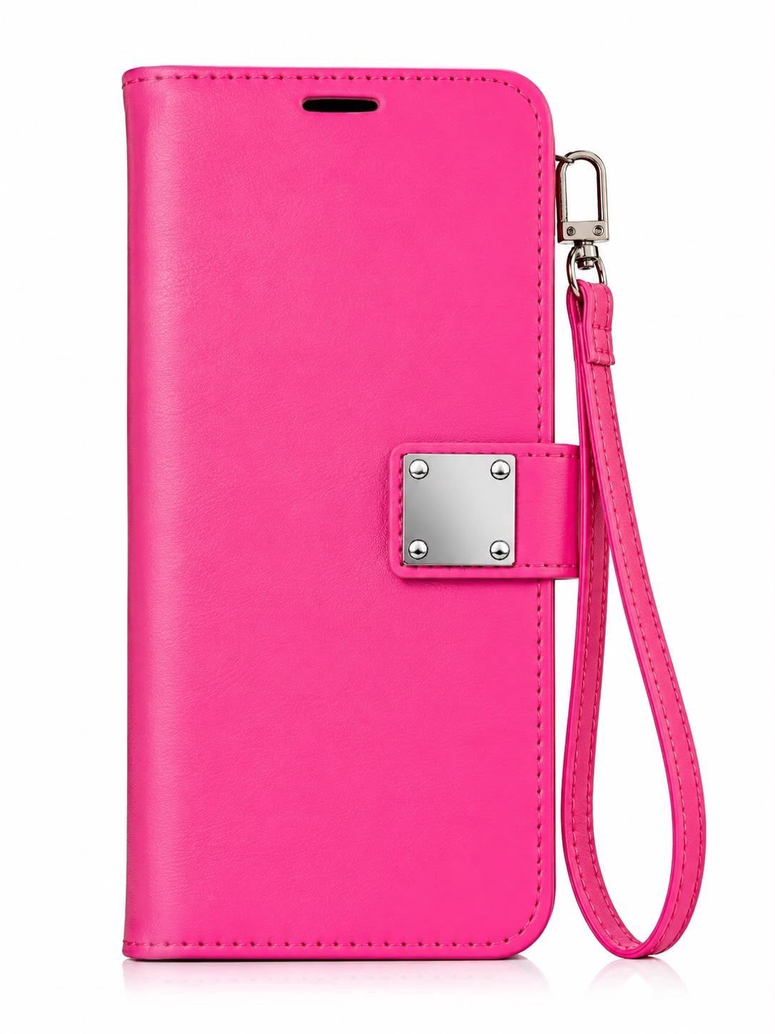 Max Wallet ID Card Holder Case Cover for iPhone 13 Pro - Hot Pink