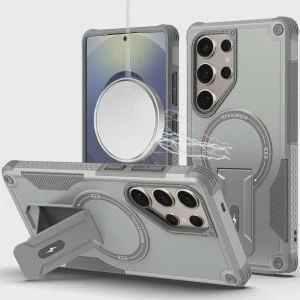 Sturdy Bracket Kickstand Magnetic Hybrid for Samsung s26 Ultra- Grey