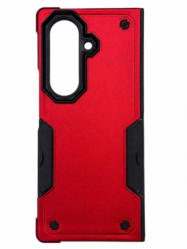 For Samsung Z Fold 7 Exquisite Tough Shockproof Hybrid Case Cover - Red