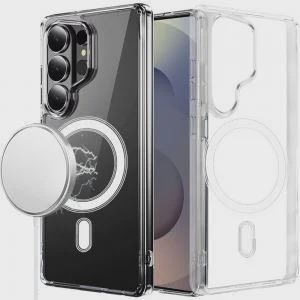 Thick Transparent [Magnetic Circle] Shockproof Hybrid For Samsung s26 Ultra  - Clear