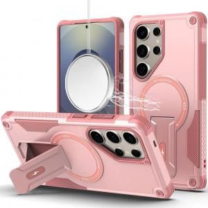 Sturdy Bracket Kickstand Magnetic Hybrid for Samsung s26 Ultra- Pink