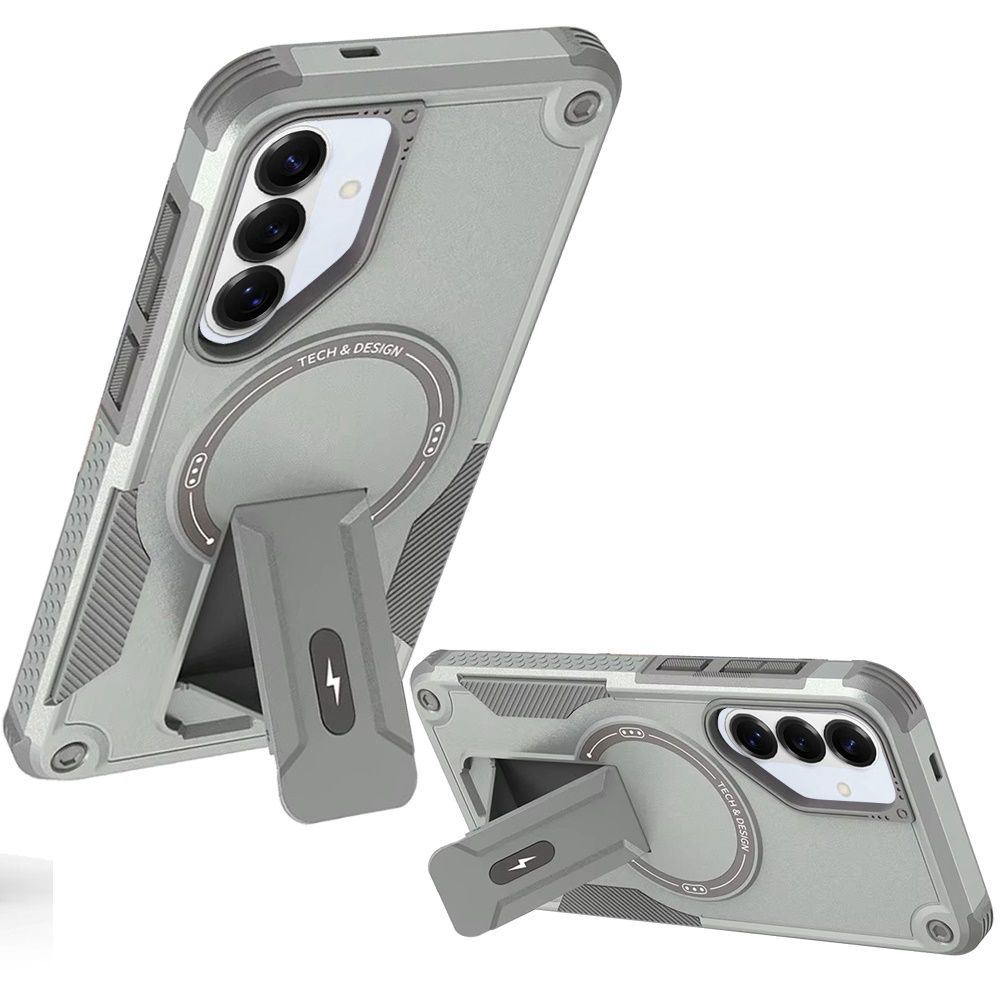 Sturdy Bracket Kickstand Magnetic Hybrid For Samsung s26 Plus- Grey