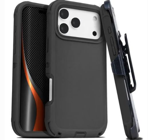 Defender Case with clip for Iphone 17 Pro Max, color: Black