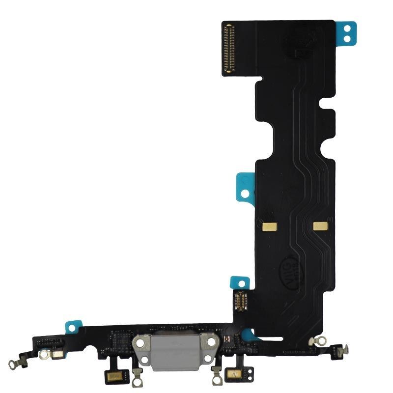 Premium- Charging Dock / Headphone Jack Flex for iPhone 8 Plus (Silver)