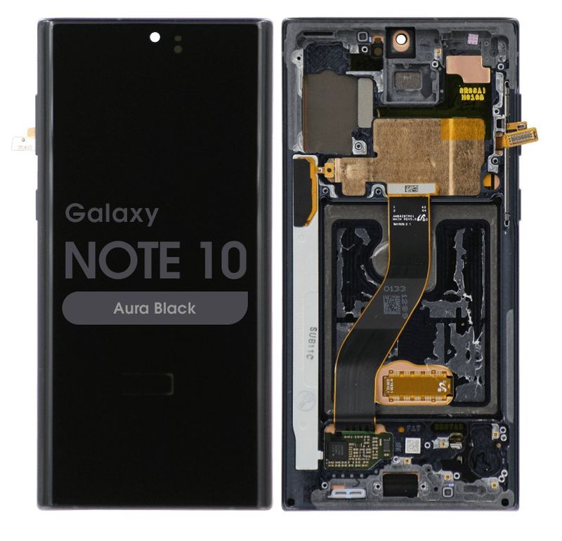 Refurbished - OLED Screen and Digitizer Assembly w/ Frame for Samsung Galaxy Note 10 (N970) (Aura Black)