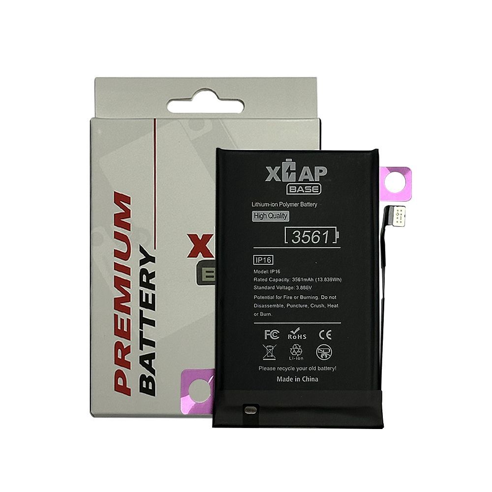 XCAP BASE - Standard Capacity Battery for iPhone 16 (3564 mAh)