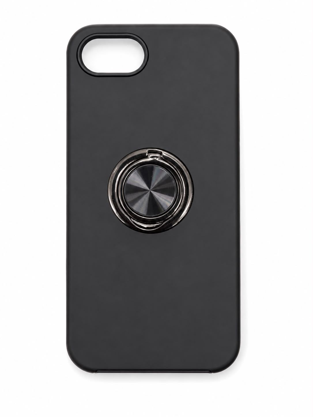 CHIEF Oil Painted Magnetic Ring Stand Hybrid Case Cover for iPhone 17E / 16E / SE4 - Black