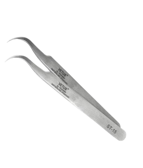 VETUS tweezers HRC40 ST-15 gold label model Curved Tweezer