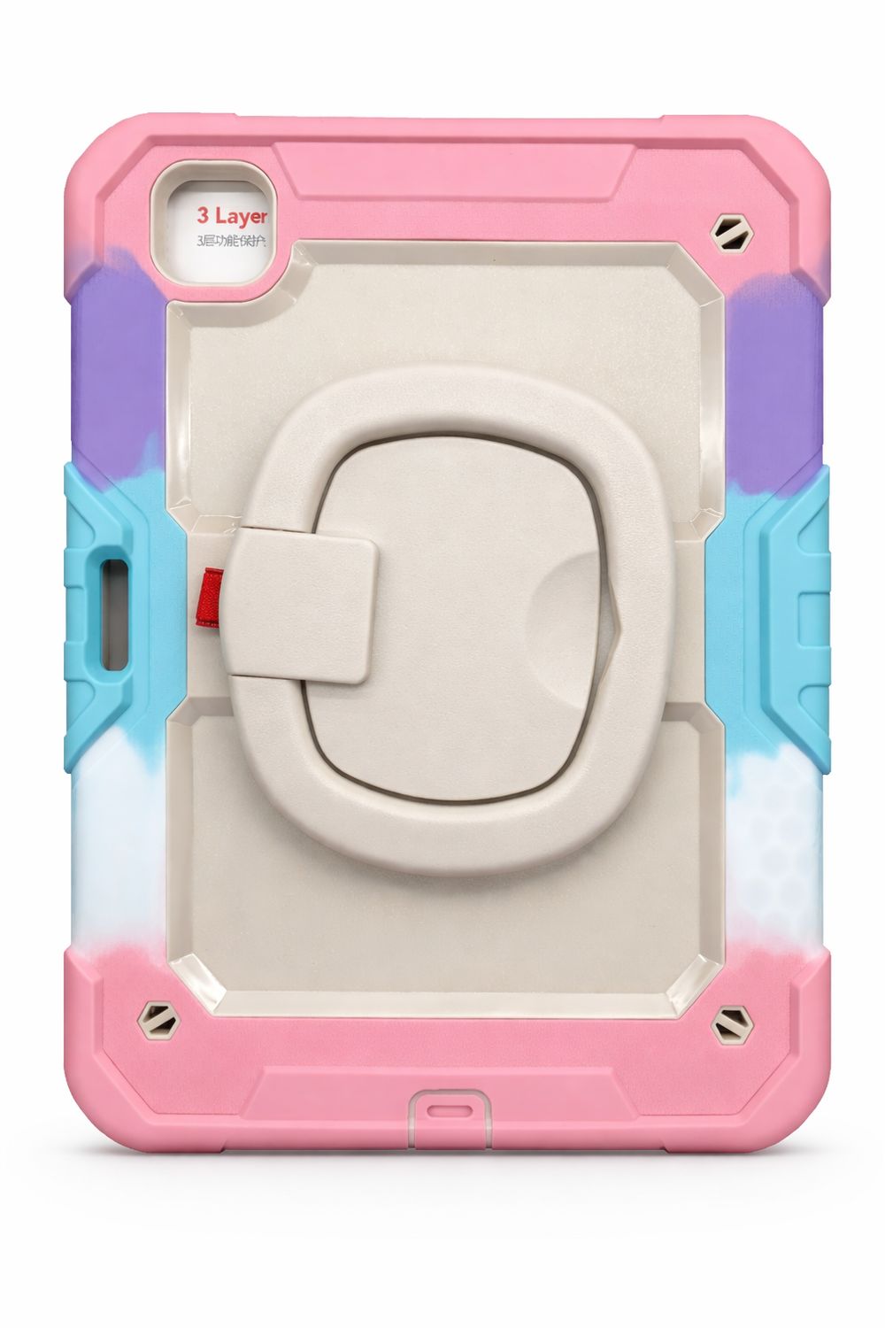 Glf 360 DEGREE Rotate Kickstand Case For Ipad Pro 11 2024 (Pink/Mix)