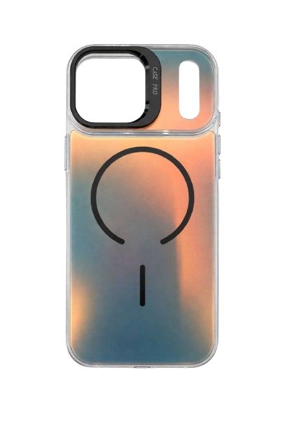 Colorful  Case with Frosted Gradient  Accent MagSafe-Compatible for Iphone 17– Black Camera Frame