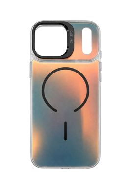 Colorful  Case with Frosted Gradient  Accent MagSafe-Compatible for Iphone 17– Black Camera Frame