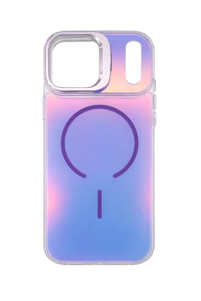 Colorful  Case with Frosted Gradient  Accent MagSafe-Compatible for Iphone 17– Purple Camera Frame