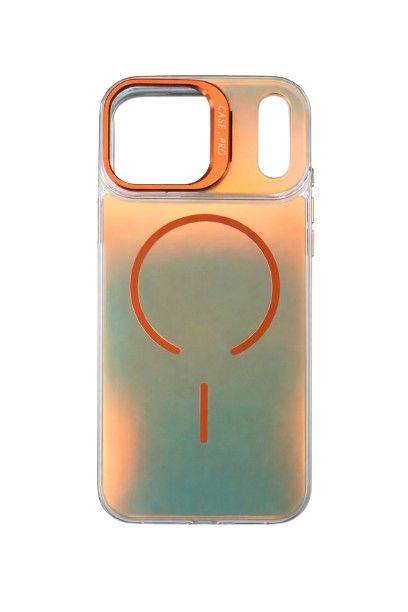 Colorful  Case with Frosted Gradient  Accent MagSafe-Compatible for Iphone 17– Orange Camera Frame