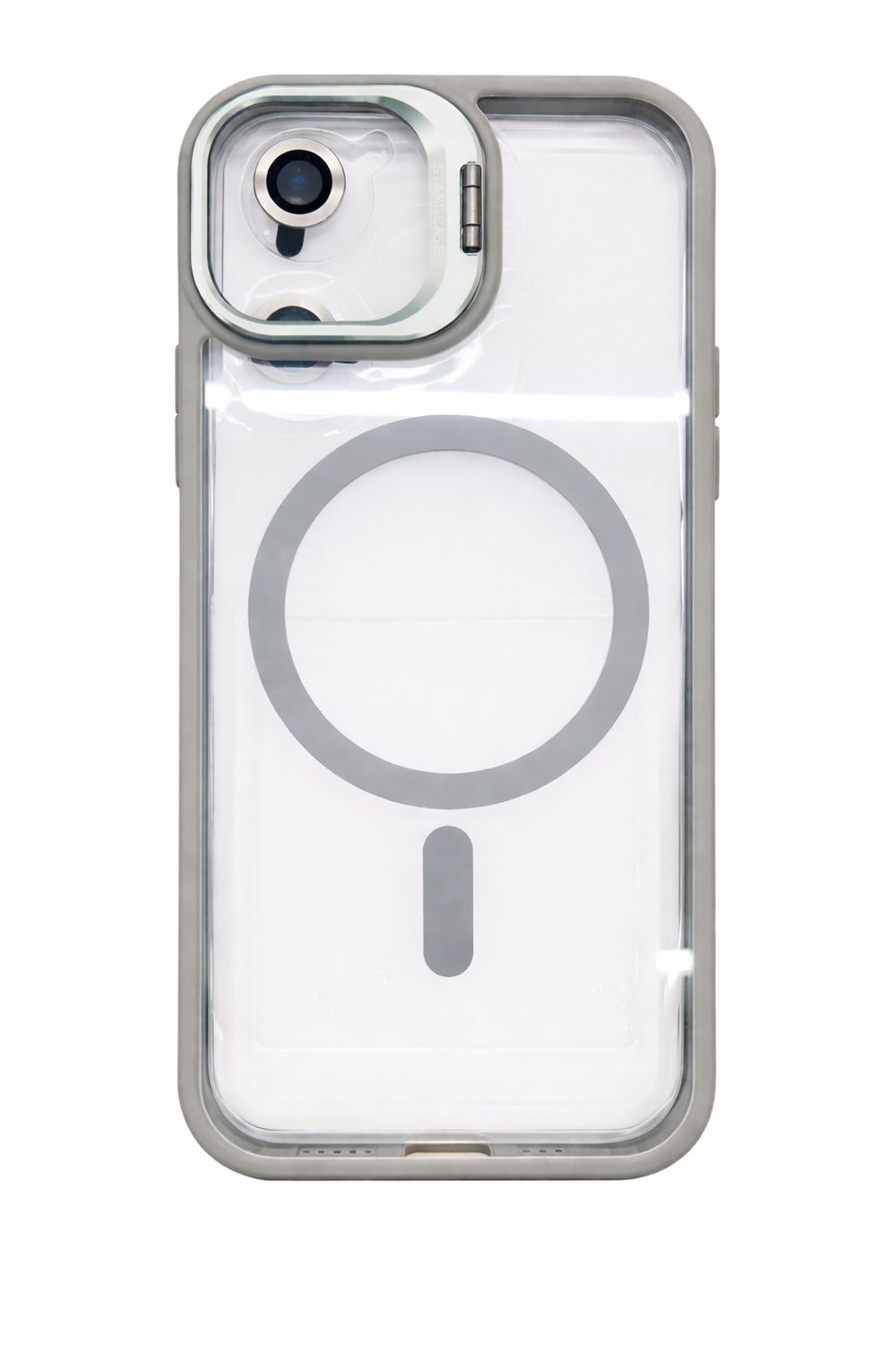 U1 Magnetic Case+Lens Stand with camera protector Iphone 12 (Gray)