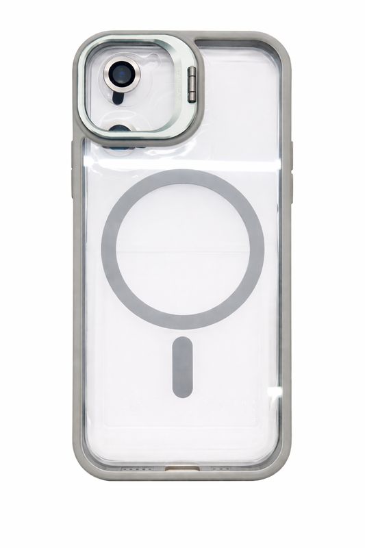 U1 Magnetic Case+Lens Stand with camera protector Iphone 12 (Gray)