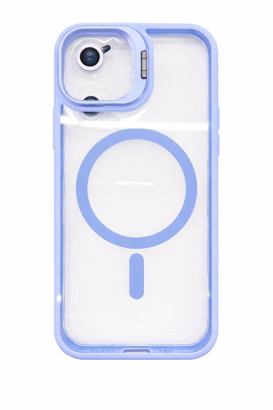 U1 Magnetic Case+Lens Stand with camera protector Iphone 12 ( Purple)