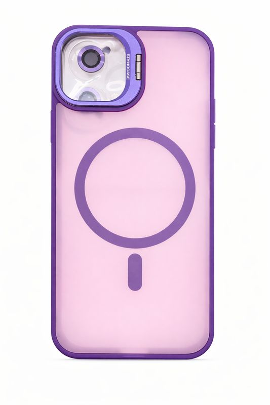 U2 Magnetic Case+lens stand + camera protector Iphone 12 (Purple)