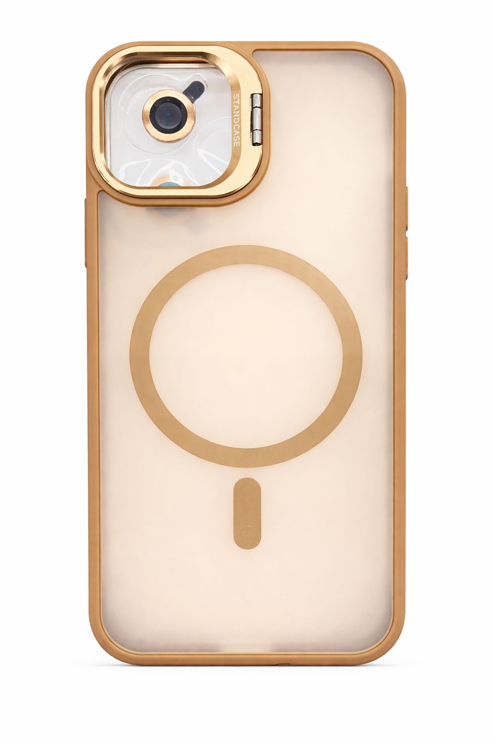 U2 Magnetic Case+lens stand + camera protector Iphone 12 (Coffe)