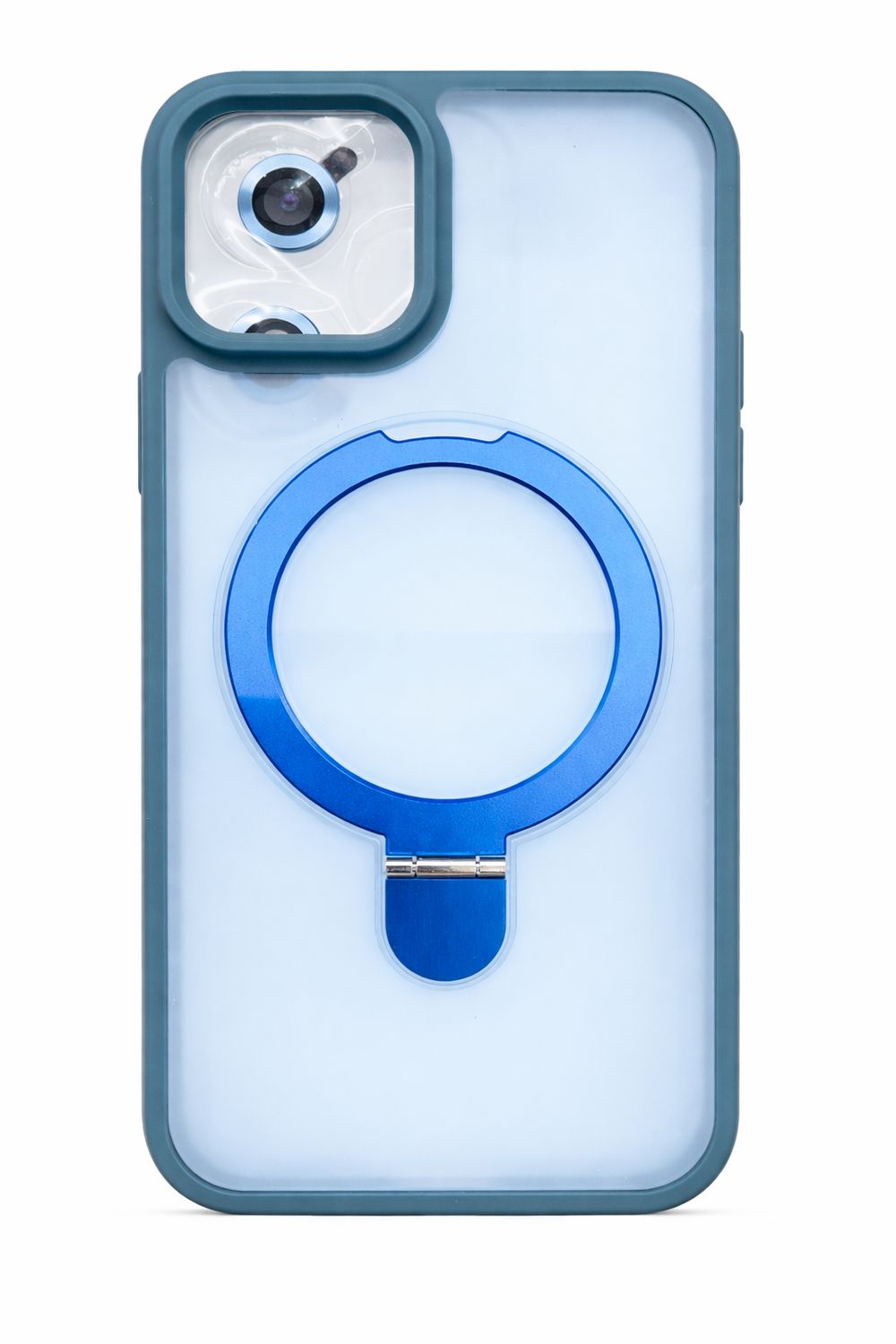 U3 Magnetic Kickstad Case + camera protector Iphone 12 (Blue)